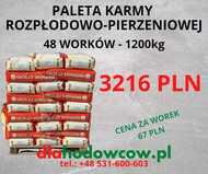 PALETA KARMY ROZPŁODOWO-PIERZENIOWA 48 WORKÓW-1200 KG