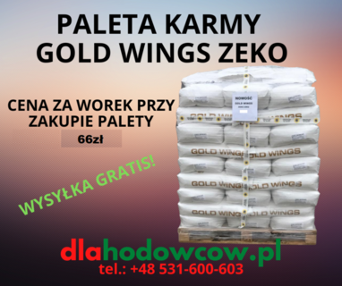 Gold Wings ZEKO 25 kg - PALETA 48 worków 1200 kg