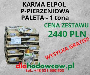 PROMOCJA !!! PALETA KARMY ELPOL PIERZENIOWA 40 WORKÓW