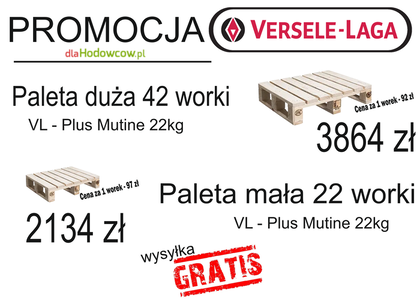 PROMOCJA KARMY DUŻA PALETA VL-PLUS MUTINE 22 KG
